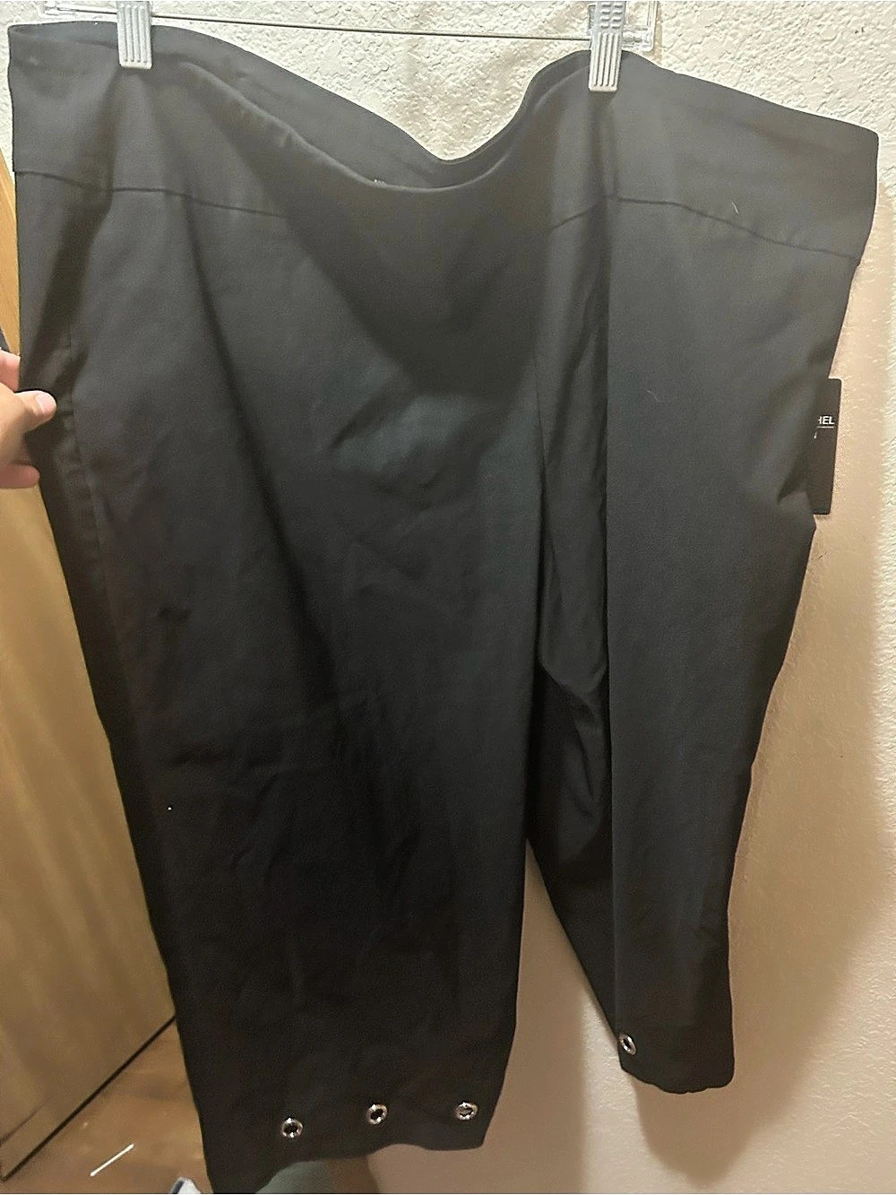Zac & Rachel Black Straight Leg Cropped Pants Size 24W NWT
